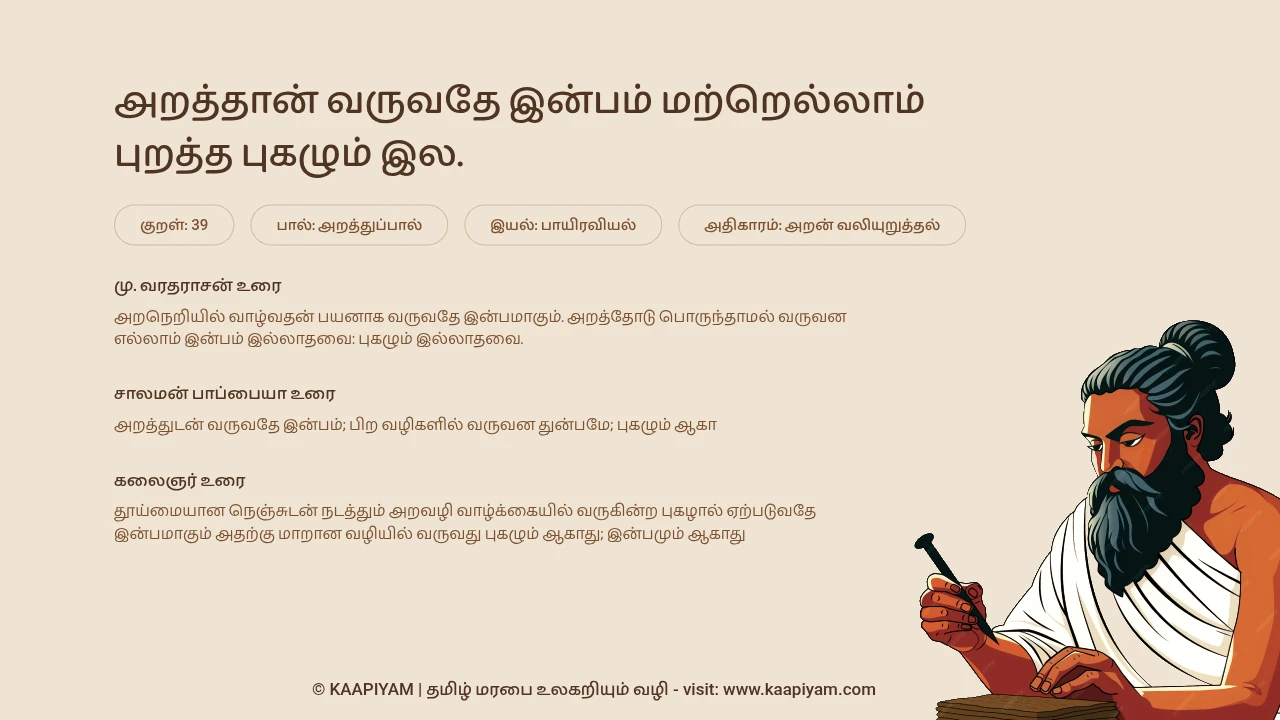 Thirukkural Verse 39