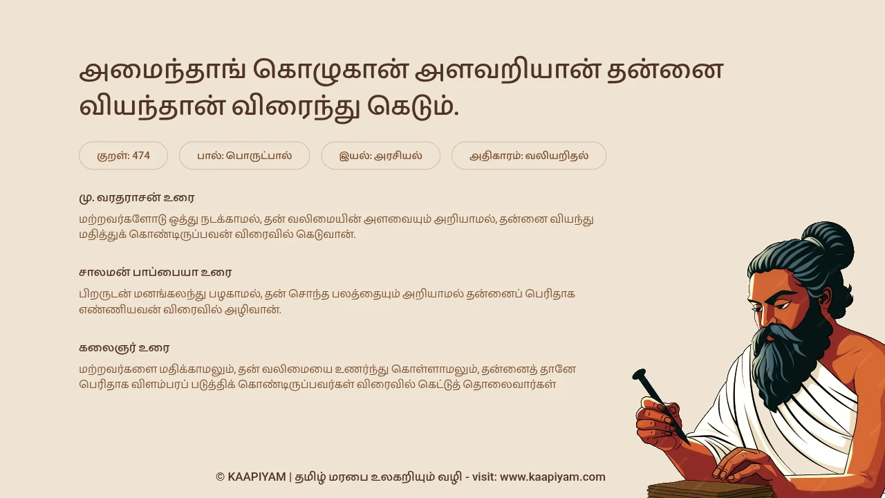 Thirukkural Verse 474