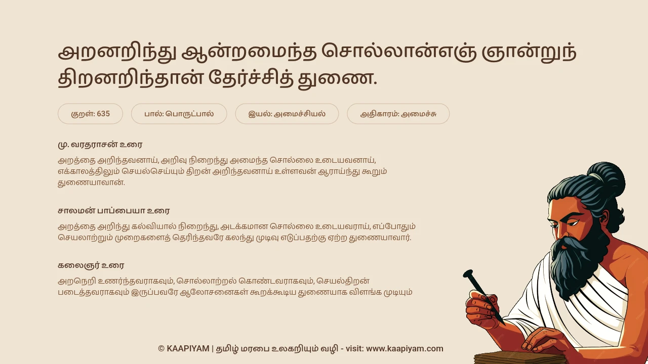 Thirukkural Verse 635