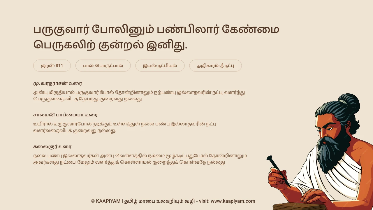 Thirukkural Verse 811